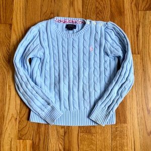 Ralph Lauren Polo Girls light blue sweater size 6x